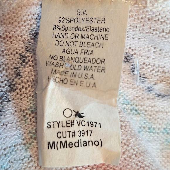 Stretchy boho pastel ruffle dress medium *C - Picture 2 of 6